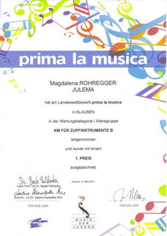 prima la musica 2011 - magdalena web